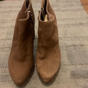 Vince Camuto suede Dira ankle bootie with side zip